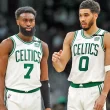 Jayson Tatum and Jaylen Brown