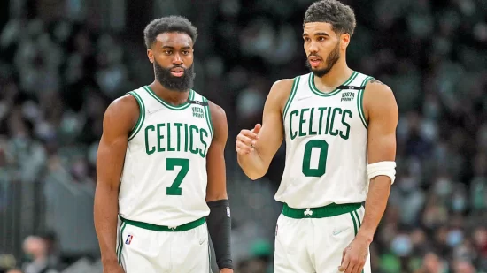 Jayson Tatum and Jaylen Brown